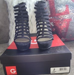 Guess Black Suede 5 inch Stiletto Sexy heel